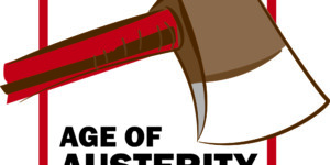 Image of Austerity: an axe with the text Age of Austerity